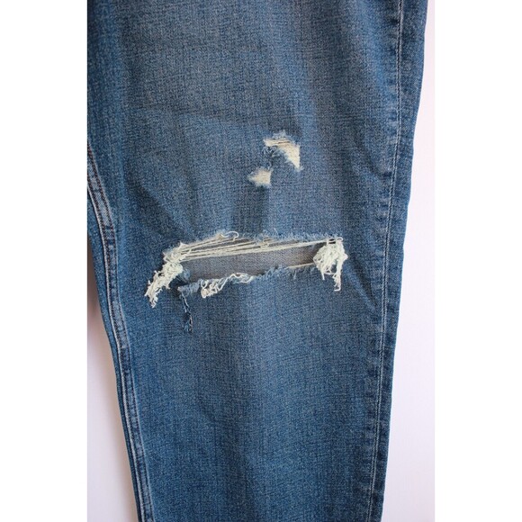 Abercrombie Fitch Womens Jeans Blue The Mom High Rise Denim Ripped Size 33/16 - Picture 7 of 13